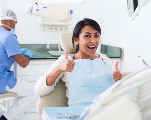 a patient receiving a root canal in Bedford