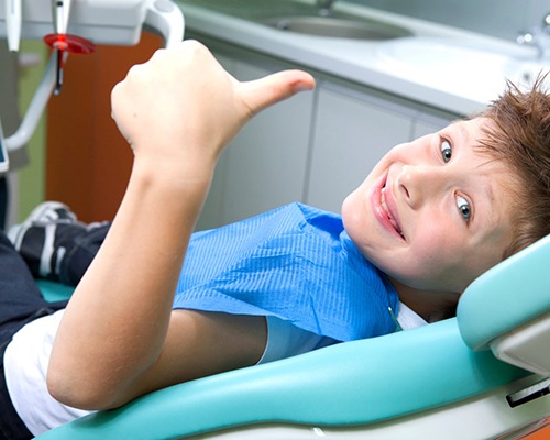 baby getting their first dental appointment with a kid’s dentist in Bedford