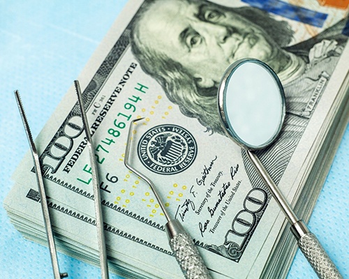 saved money and dental tools
