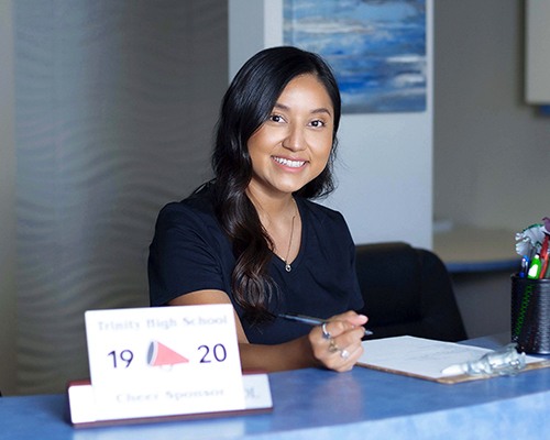 Front desk coordinator Laura