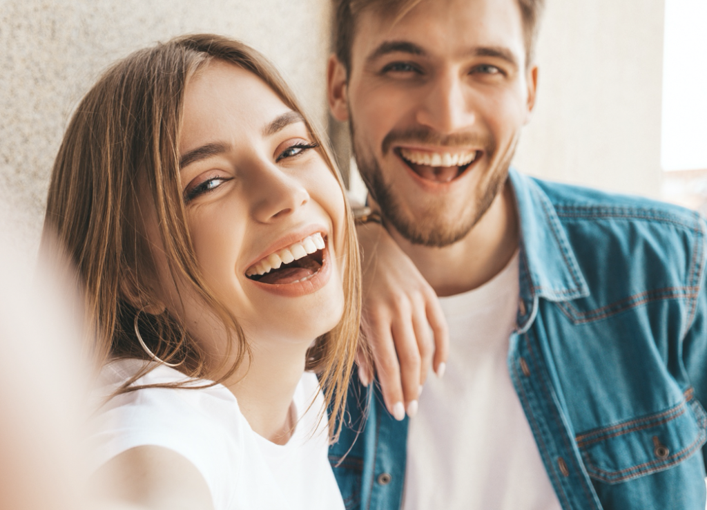 couple smiling together